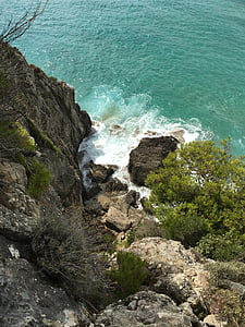 Cliff, vann, ferie, sjøen, Rock, natur, Hellas