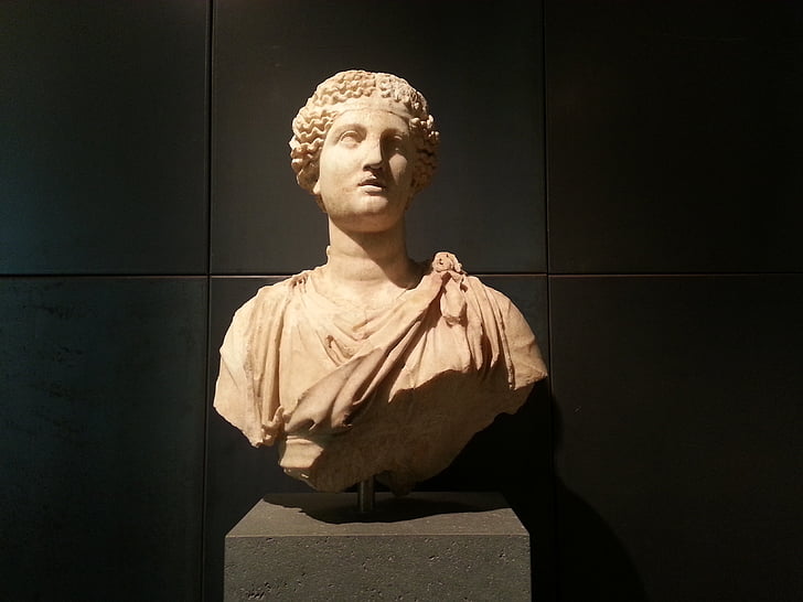 Roma, l'estàtua de, escultura, dona, marbre, l'estàtua, Monument