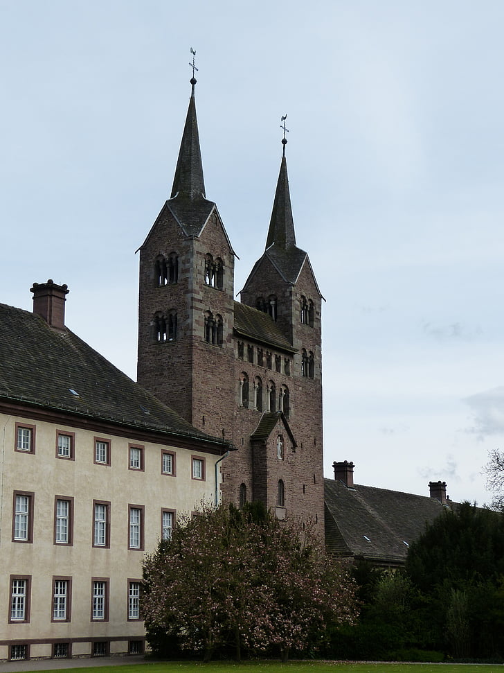 corvey, biara, Gereja, Romawi, höxter, Niedersachsen, warisan dunia