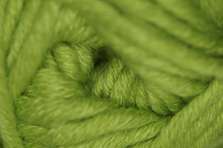 lã, cama de gato, segmento, cabo, emaranhado, linhas de lã, verde