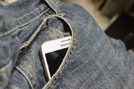 denim bukser, telefon, mænd, jeans, Pocket, udstyr, Samsung