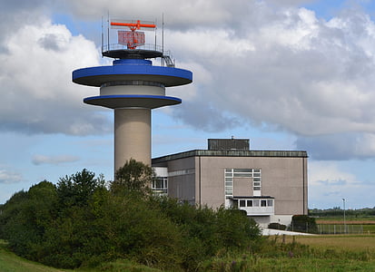 Bremen, Bandara, ochtumpark, Radar, Menara radar, kontrol lalu lintas udara, pengontrol lalu-lintas udara