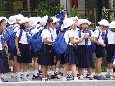 Kinder, Scolari, einheitliche, Japan