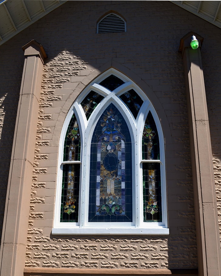 baznīca, vitrāžas, logs, logu vitrāžas, stikls, reliģija, kristiešu
