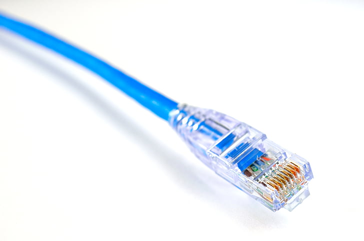kék, közeli kép:, kommunikáció, kapcsolat, kábel, Részletek, elektronikus