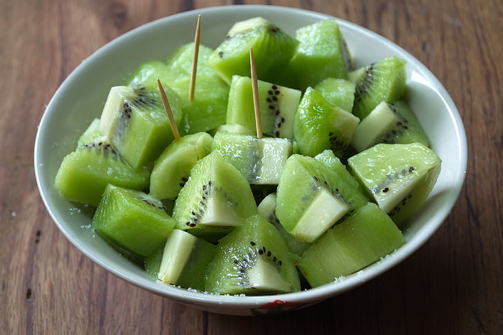 Kiwi, frugt, grøn, vitamin, mad