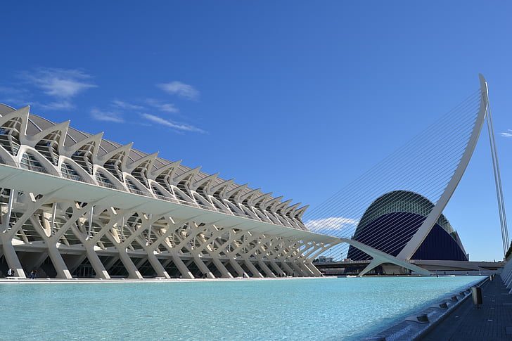 kaupungin arts and sciences, moderni arkkitehtuuri, Valencia, matkustaa, Espanja