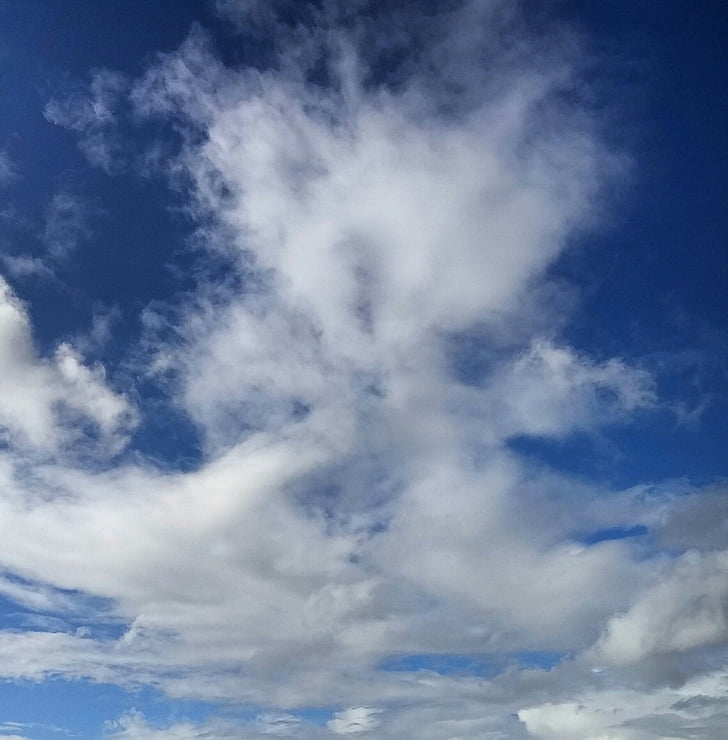clouds, blue, sky, scene, cloudscape