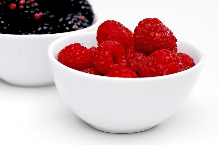 raspberries, fruits, juicy, breakfast, close-up, food, blackberries