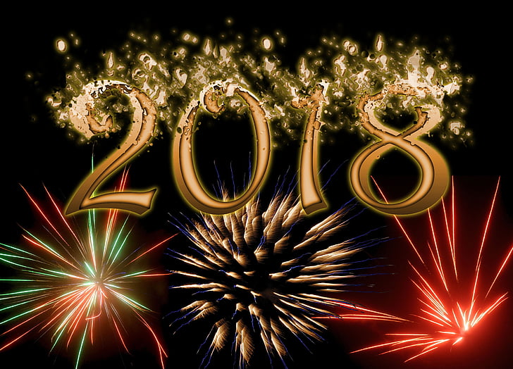new year's eve, 2018, turn of the year, fireworks, new year, new year 2018, annual financial statements