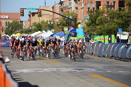 Bike utrka, utrka, događaj, bicikl, biciklist, natjecanje, na otvorenom