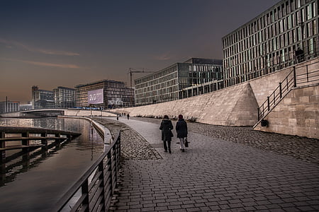Βερολίνο, ξεφάντωμα, περιοχή κυβέρνηση, κεφαλαίου, κανάλι, Ποταμός