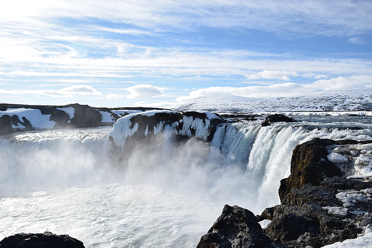iceland, waterfall, landscape, beautiful, inspiring, nature, river