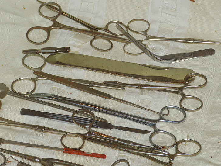 medical, hospital, clinic, doctor, cutlery, scissors, pliers