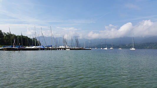 езеро, лодки, лято, ваканция, природата, вода, кораб