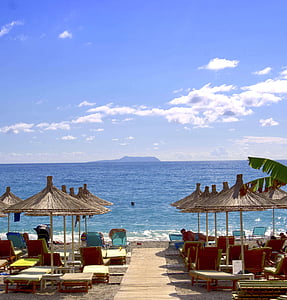 Αλβανία, παραλία, η πόλη Dhërmi, εξωτικά, το ξενοδοχείο, ειδυλλιακή, ελεύθερου χρόνου