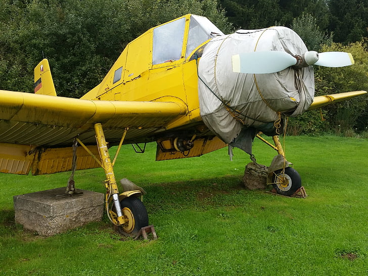 aeromobili, aviazione, vecchio, volare, elica
