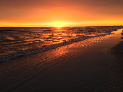 puesta de sol, costa oeste, América