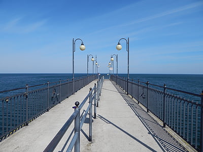 empty pier, pier, sea, before season, wharf, water, empty