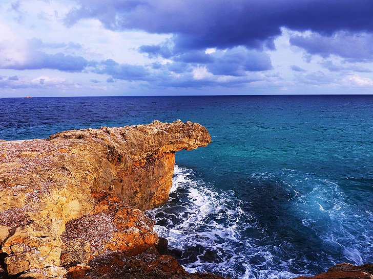 Rock yaştan, doğa, gökyüzü, mavi, Akdeniz, Mallorca, tatil