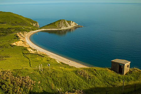 Bahía de worbarrow, mar, Dorset, Océano