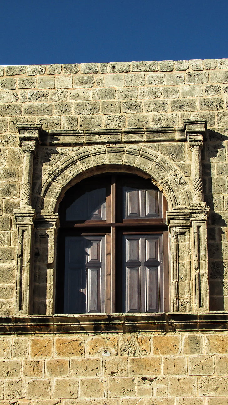 Xipre, Ayia napa, Monestir, medieval, finestra, arquitectura, pedra construïda
