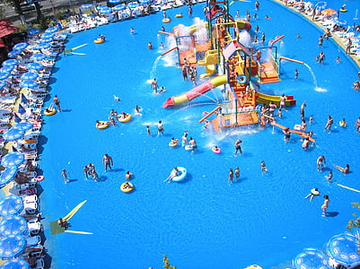 πάρκα ψυχαγωγίας, Aqua, παραλία, μπλε, διασκέδαση, γόνδολα, Ενοικιαζόμενα