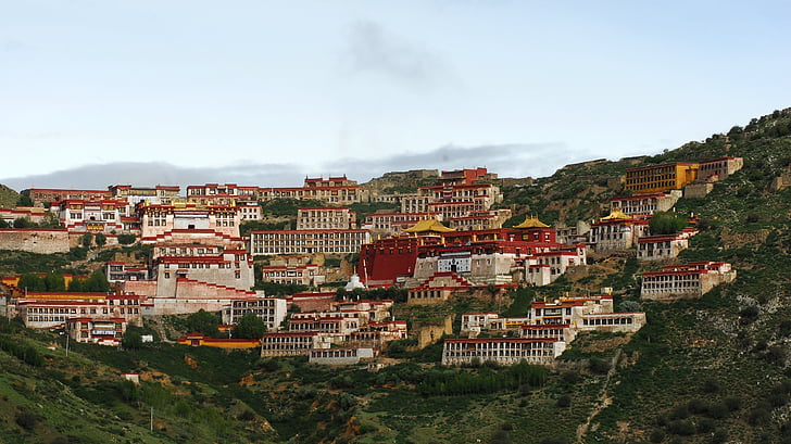 Tibet, kloster, Ganden