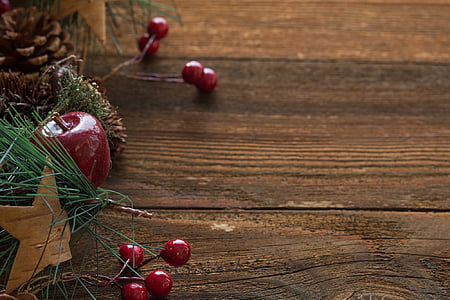 Advent, arrière-plan, brun, Christmas, décorations de Noël, gros plan, Couleur