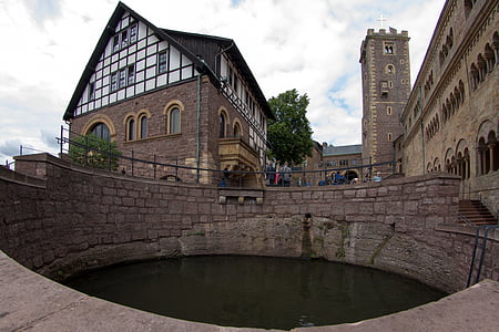 Thuringia Almanya, Kale, Wartburg Kalesi, Bir Eisenach, Dünya Mirası, mimari, Avrupa