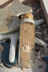 boodschap in een fles, Starfish, mosselen, Deco, zee, kust, strand