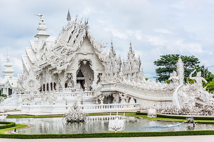 white temple, chiang rai, thailand