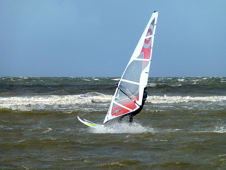 Surfer, Nordsee, Sankt Peter-ording, Wind, Welle, Urlaub, Sand Strand