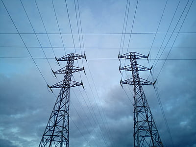 Torres, HV, elektrība, gaisma, enerģija, elektriskās tornis, piegāde