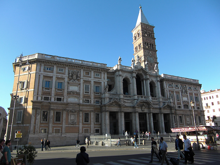 Santa maria maggiore, Řím, Itálie, budova, Architektura, Bazilika, vstup