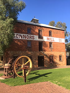 Connors, malom, Vintage, régi, Ausztrál, épület, TOODYAY