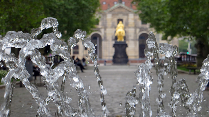 dourado, Reiter, o forte de Frederick, Dresden, Monumento, estátua equestre, Príncipe-eleitor