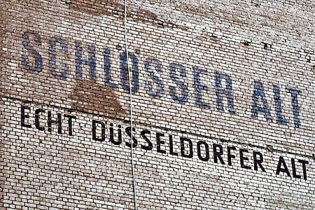 facade, old, wall, building, hauswand, historically, advertising
