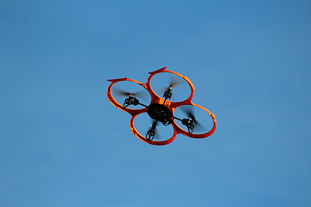 Drone, flygande objekt, modell, fjärrstyrda, rotorer, multicopter, Sky