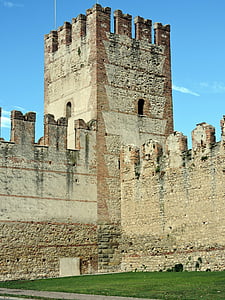 Torre, paret, edat mitjana, pedra, Veneto, dolç, Itàlia