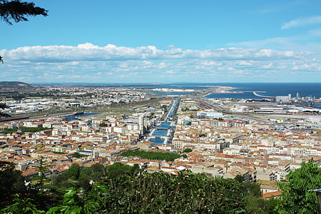 sète, south of france, france, landscape, summer, sea, view