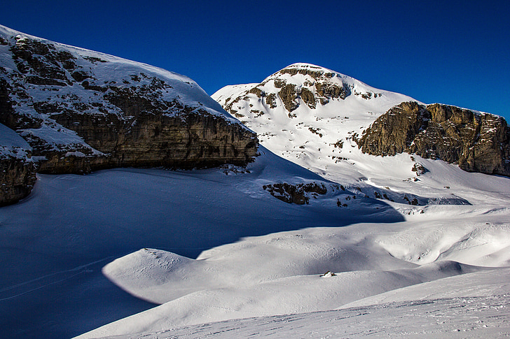 muntanya, neu, natura, l'hivern, pistes d'esquí, França, Alts Alps