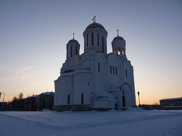 den ortodokse kirke, den ortodokse kirken, himmelen, dome, kirke, religion