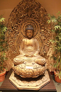 un verre vert, Bouddha, Singapour, statue de, religion