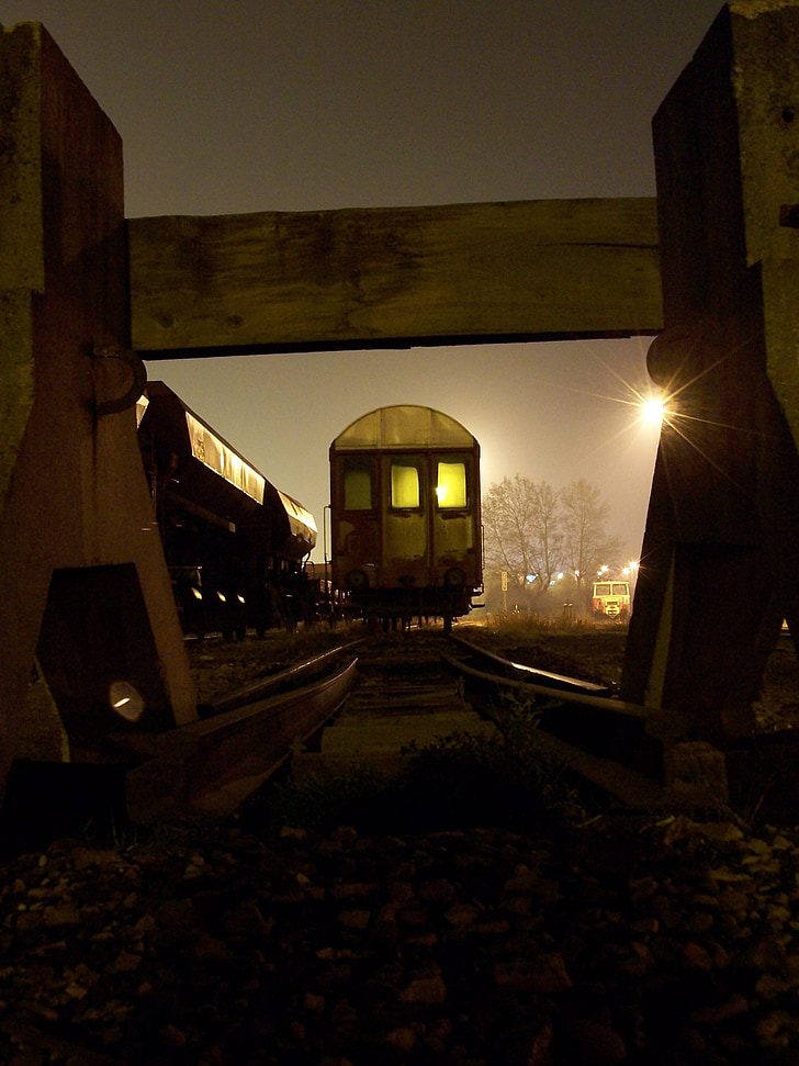 train, wagon, night