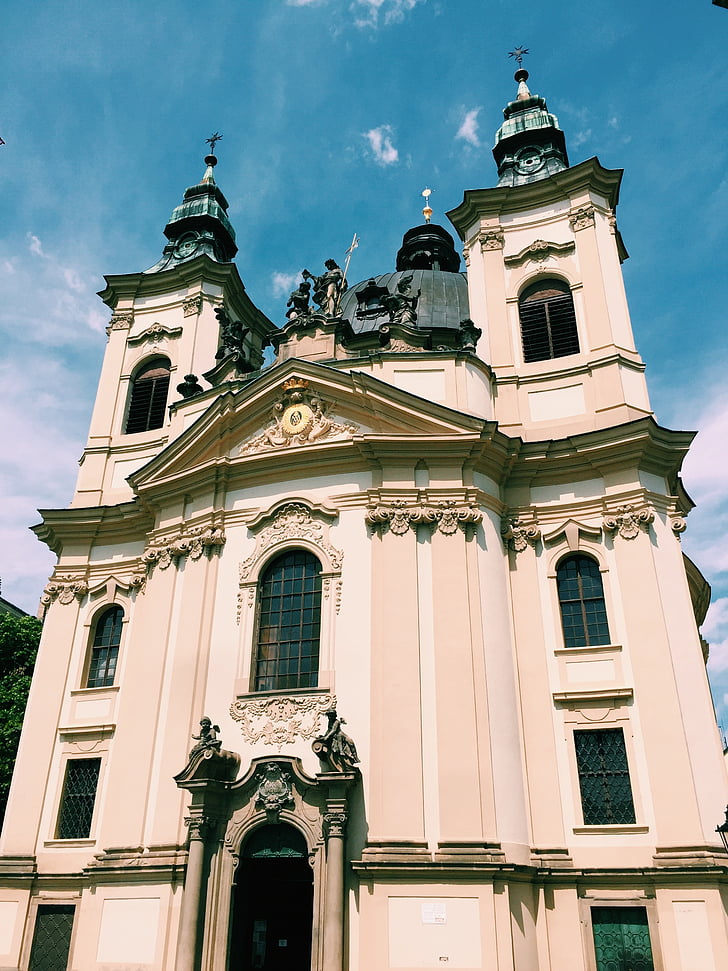 kirke, Kromeriz, tjekkisk, arkitektur, bybilledet, turisme, Moravia