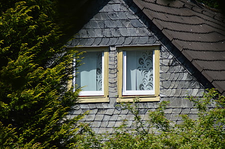 Page d’accueil, fenêtre de, façade, ancien bâtiment