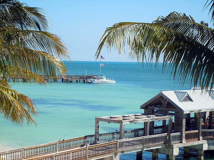 Key west, Florida, paradicsom, Beach, óceán, tenger, vakáció
