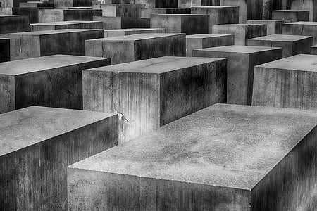 Holocaust, Memorial, Berlijn, Holocaust memorial, stèles, beton, steles