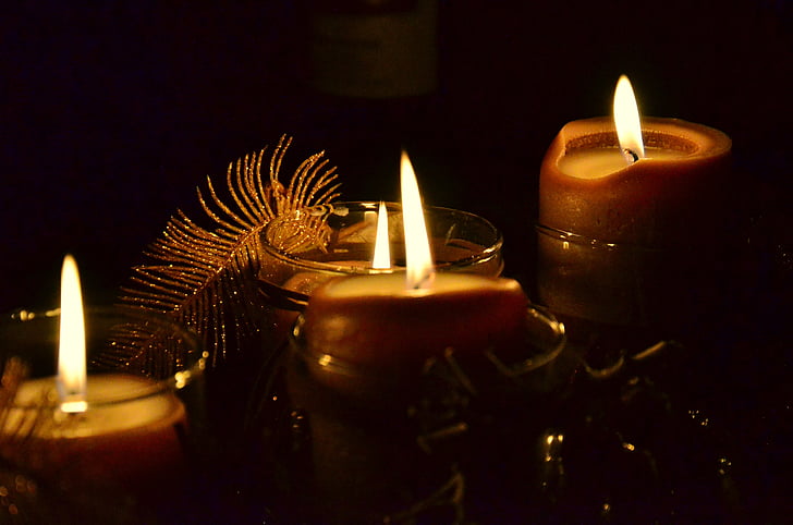pojav, prihodom svečo, Adventni venec, svetlobe, luči, praznovanje, sveča božič